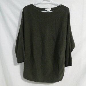 H&M, small, rib-knit olive sweater
